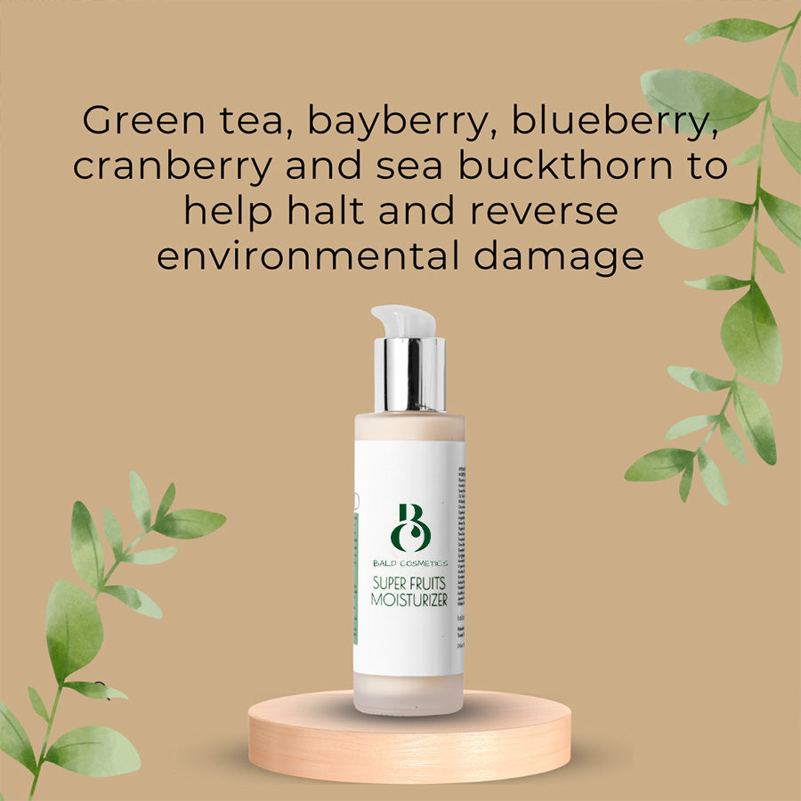 Super Fruit Moisturizer - Anti-Aging Hydrating Cream with Antioxidant-Rich Fruits, Squalane, Lactic Acid, Glycolic Acid, Alpha Lipoic Acid, and Peptides - Fragrance-Free